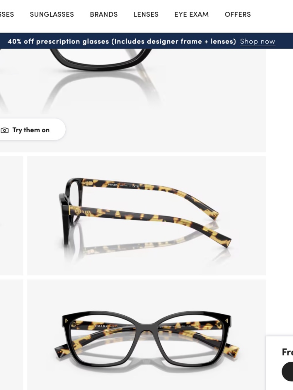 AUTHENTIC PRADA EYEGLASSES